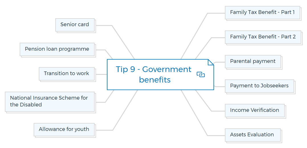 Tip 9 Government benefits